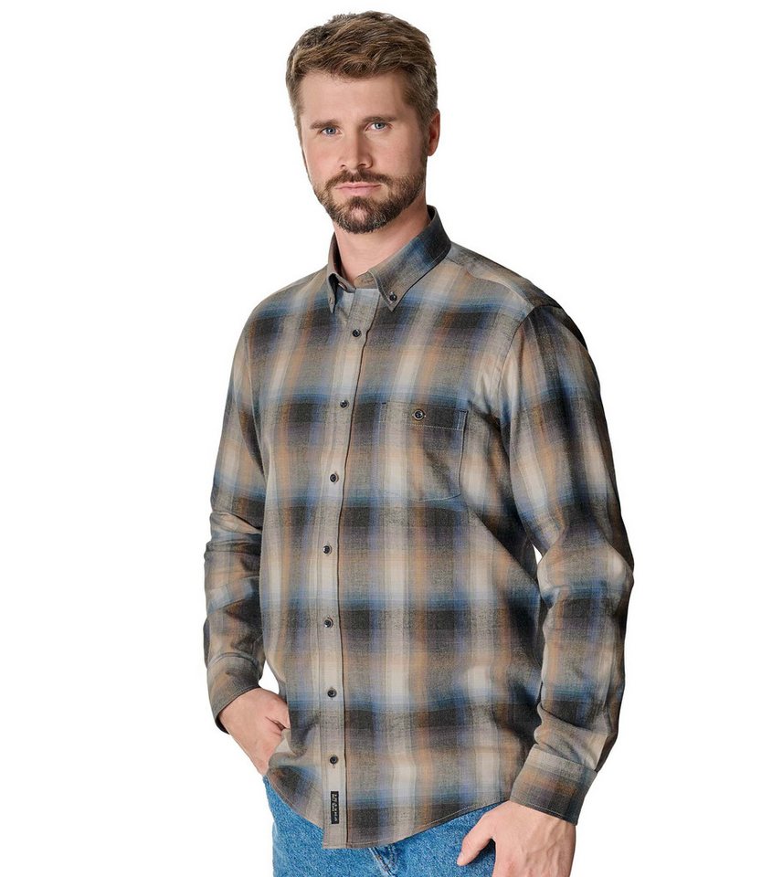 CASAMODA Langarmhemd CASAMODA Hemdjacke kariert von CASAMODA