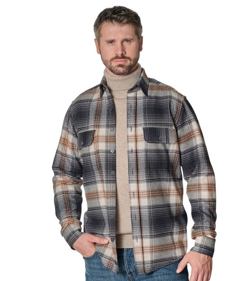 CASAMODA Langarmhemd CASAMODA Hemdjacke kariert von CASAMODA