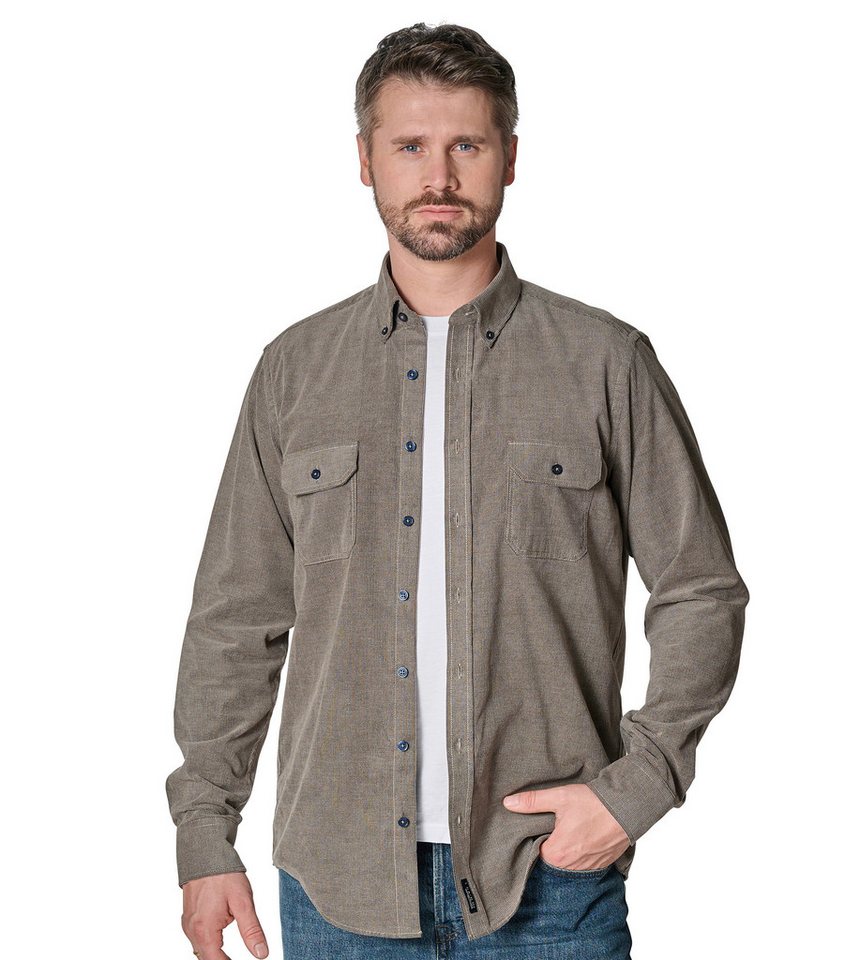 CASAMODA Langarmhemd CASAMODA Hemdjacke uni von CASAMODA