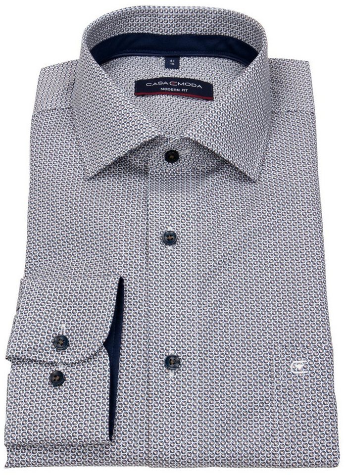 CASAMODA Langarmhemd Casamoda Modern Fit leicht tailliert Kentkragen Kontrastknöpfe CASAMODA Langarmhemd Casamoda Modern Fit leicht tailliert Kentkragen Kontrastknöpfe von CASAMODA