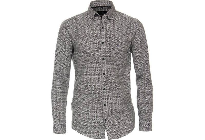 CASAMODA Langarmhemd CasaModa Green XXL Langarmhemd Minimalprint navy-gelb von CASAMODA
