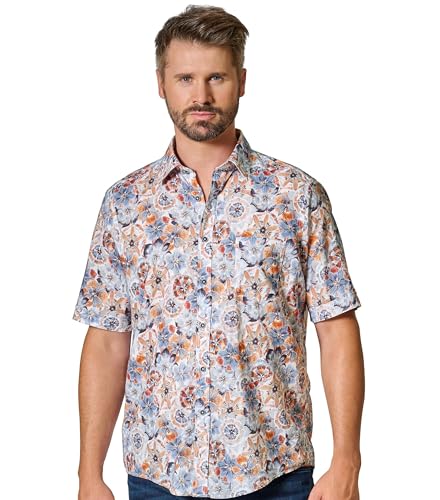 CASAMODA Leinenhemd Print Casual Fit von CASAMODA