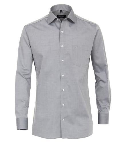 CASAMODA Modern Fit Hemd extra Langer Arm New Kent Kragen grau Größe 50 von CASAMODA