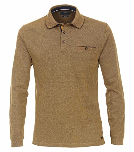 CASAMODA Polo-Shirt Langarm gestreift Senfgelb L von CASAMODA