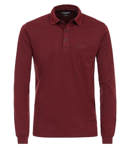 CASAMODA Polo-Shirt Langarm Uni Dunkelrot 4XL von CASAMODA