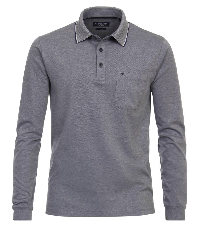CASAMODA - Polo-Shirt Langarm blau - Gr. - M von CASAMODA