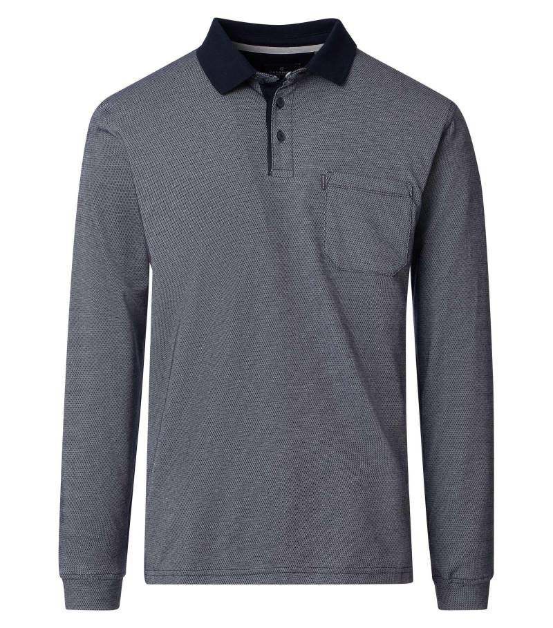 CASAMODA - Polo-Shirt Langarm blau - Gr. - M von CASAMODA