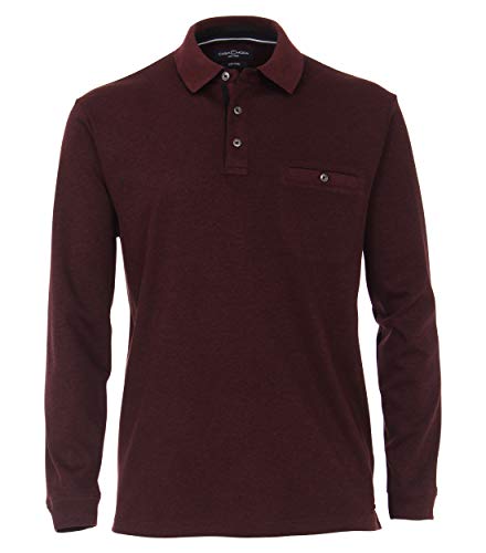 CASAMODA Polo-Shirt Langarm gestreift Dunkelrot 6XL von CASAMODA