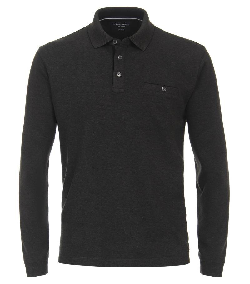 CASAMODA - Polo-Shirt Langarm gestreift anthrazit - Gr. - XL von CASAMODA