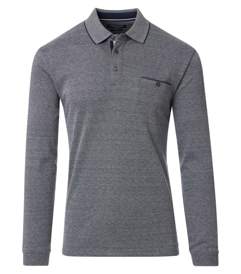CASAMODA - Polo-Shirt Langarm gestreift blau - Gr. - M von CASAMODA