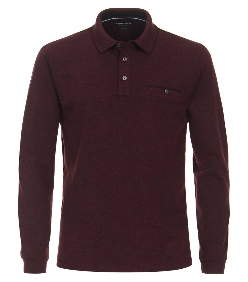 CASAMODA - Polo-Shirt Langarm gestreift rot - Gr. - 6XL von CASAMODA