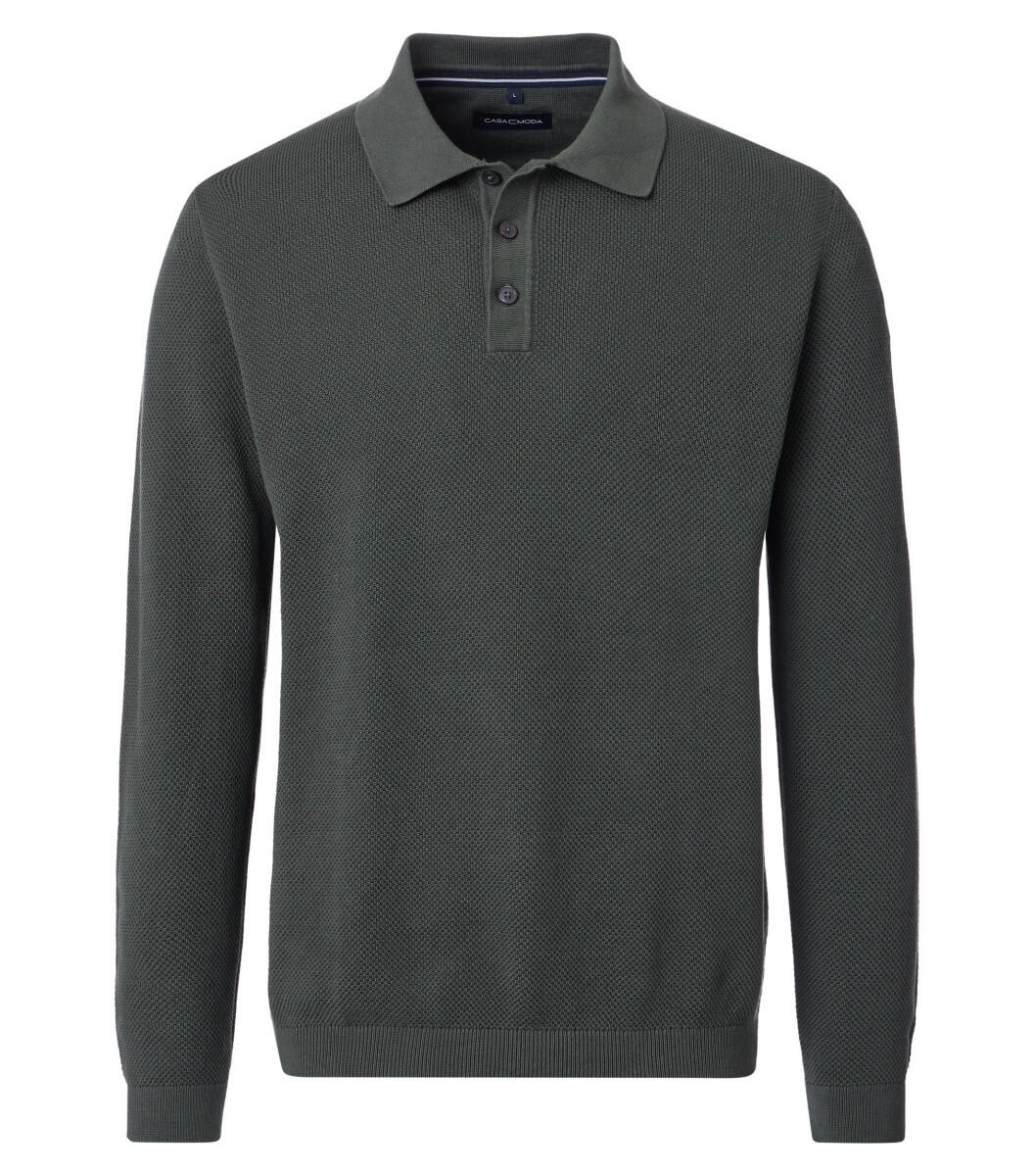 CASAMODA - Polo-Shirt Langarm grün - Gr. - 3XL von CASAMODA