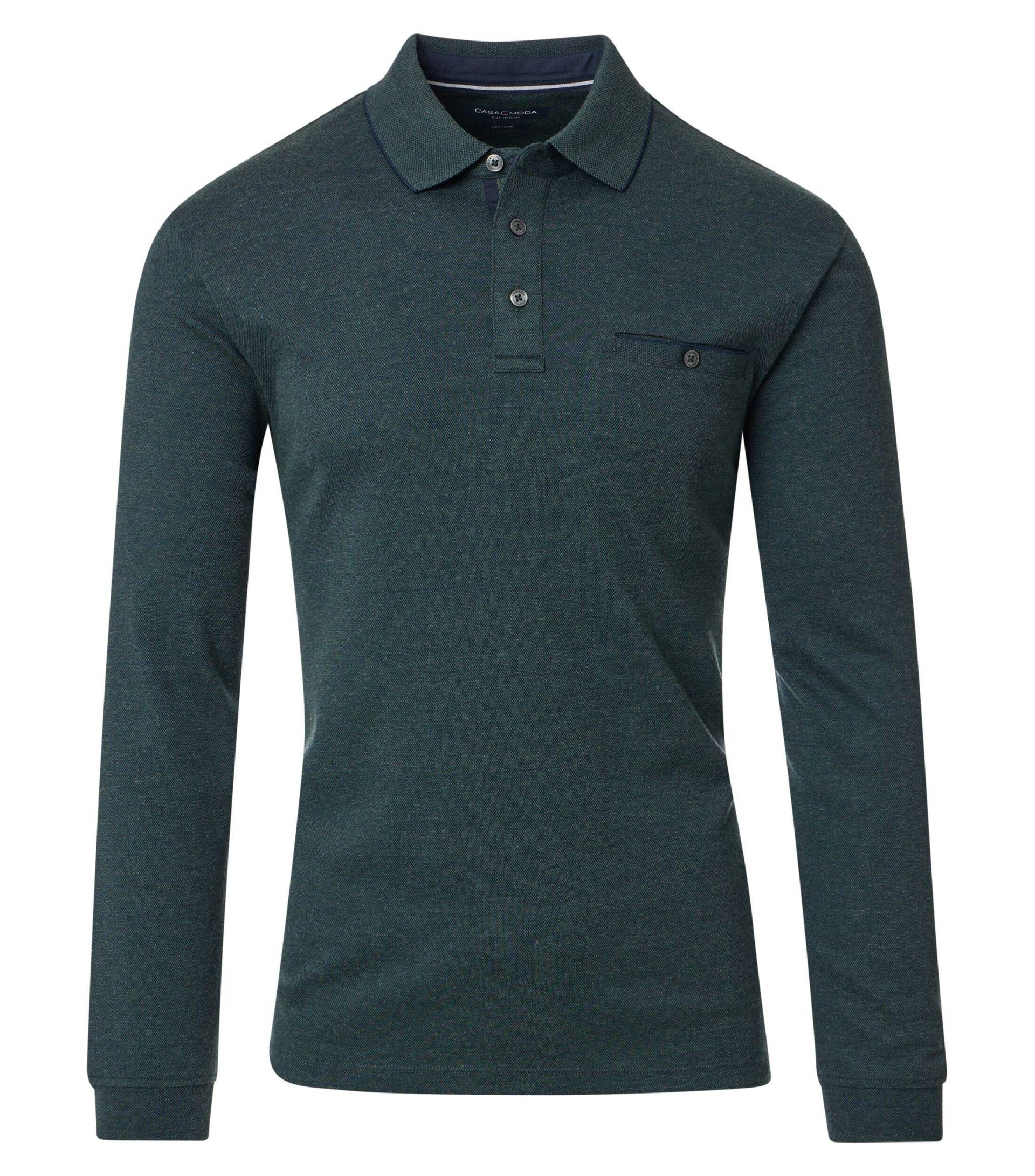 CASAMODA - Polo-Shirt Langarm grün - Gr. - L von CASAMODA