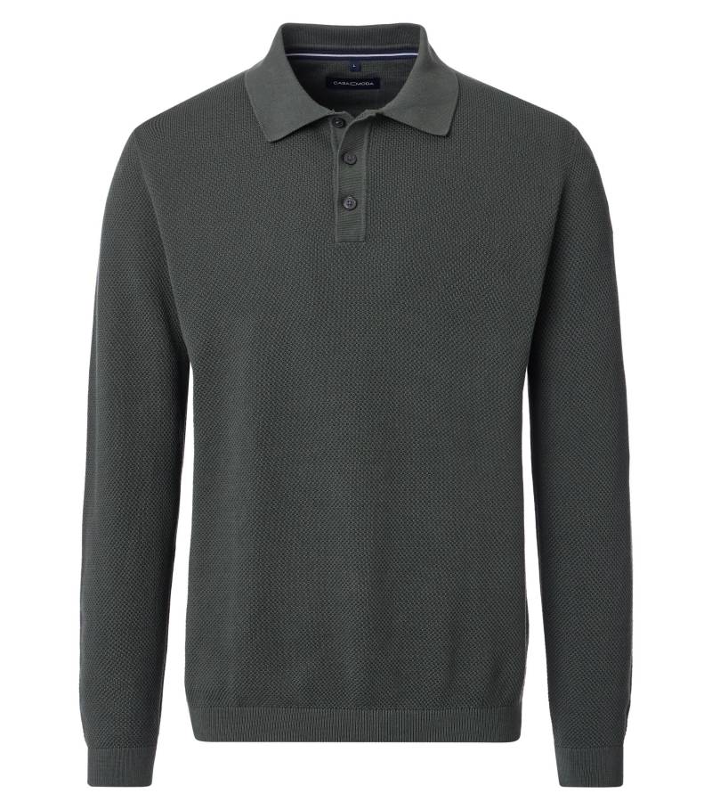 CASAMODA - Polo-Shirt Langarm grün - Gr. - M von CASAMODA
