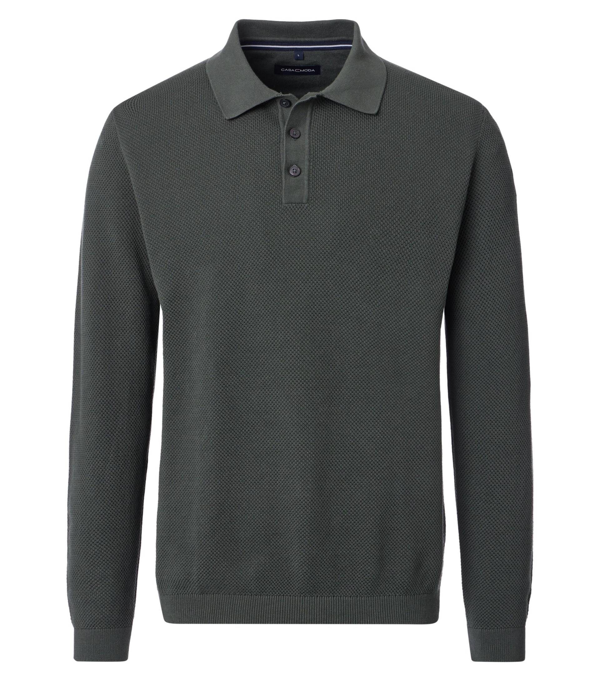 CASAMODA - Polo-Shirt Langarm grün - Gr. - XXL von CASAMODA