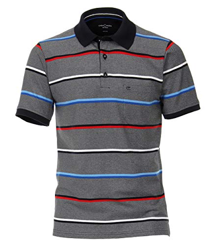 CASAMODA Polo-Shirt gestreift Mittelblau L von CASAMODA