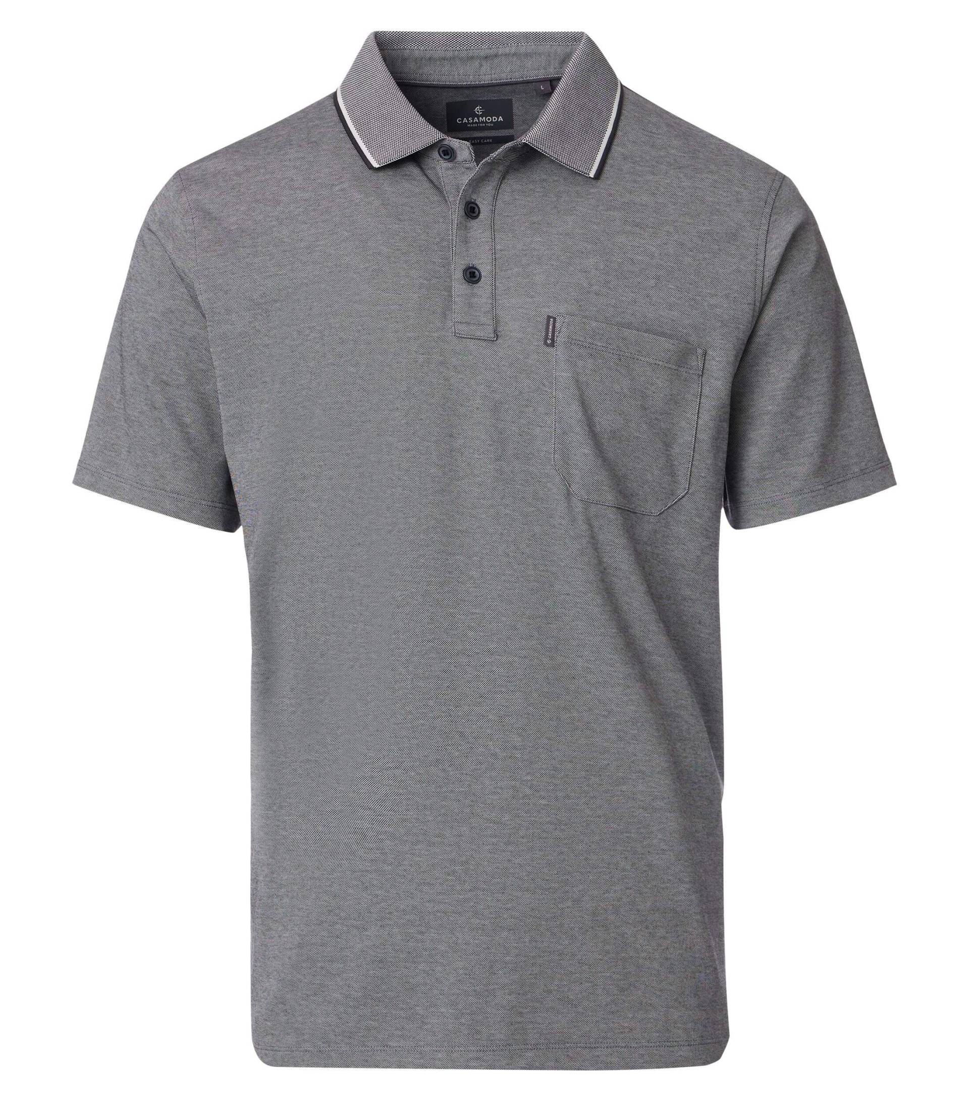 CASAMODA - Polo-Shirt uni anthrazit - Gr. - M von CASAMODA