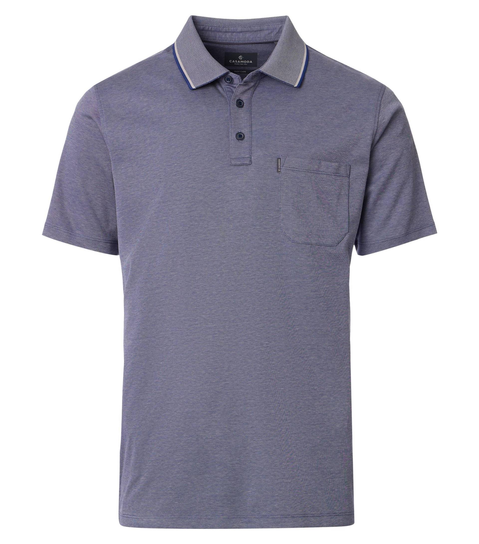 CASAMODA - Polo-Shirt uni blau - Gr. - L von CASAMODA