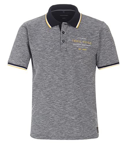 CASAMODA Polo-Shirt Uni graues Mittelblau L von CASAMODA