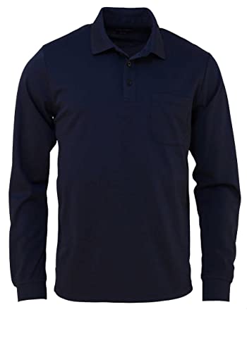 CASAMODA Polo-Shirt Langarm Uni sattes Dunkelblau 4XL von CASAMODA