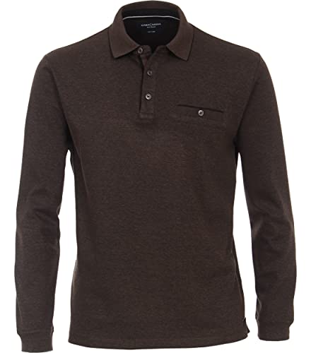 CASAMODA Polo-Shirt Langarm gestreift Braun L von CASAMODA