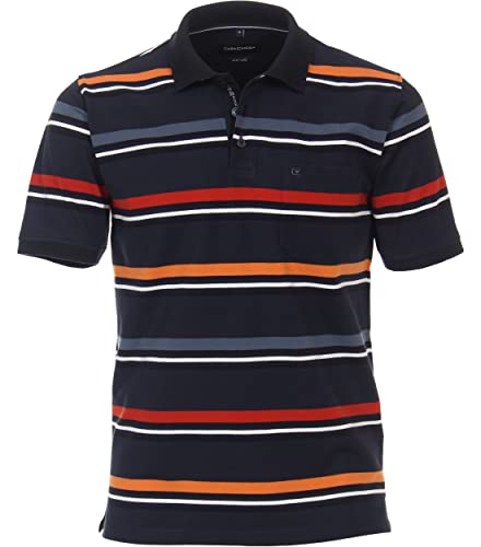 CASAMODA Polo-Shirt gestreift Dunkelorange L von CASAMODA