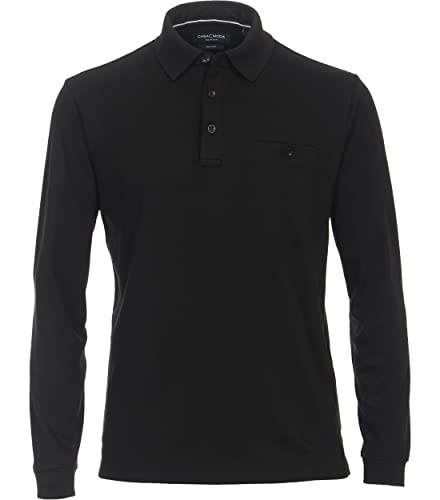 CASAMODA Polo-Shirt Langarm gestreift Schwarz L von CASAMODA