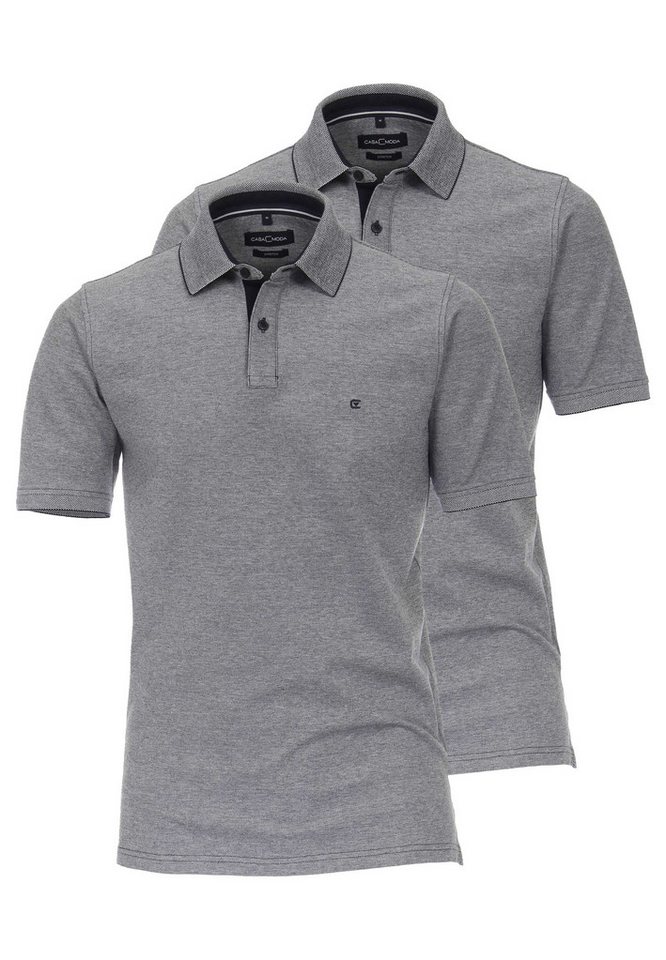 CASAMODA Poloshirt 2er Pack Basic (Spar-Set, 2-tlg) Poloshirt - Baumwolle - Atmungsaktiv - Mit Stretchanteil von CASAMODA