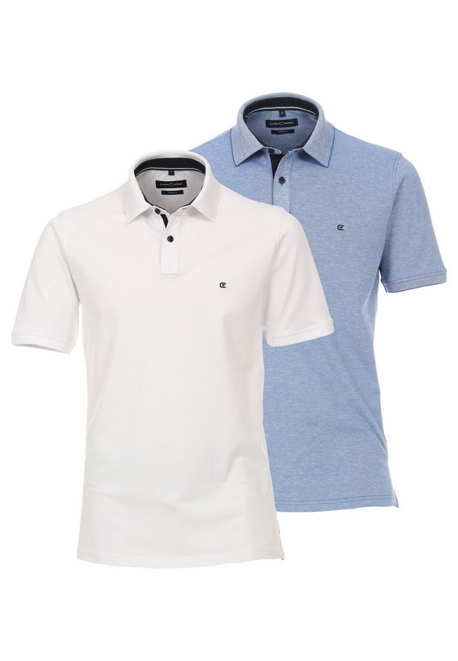 CASAMODA Poloshirt 2er Pack Basic (Spar-Set, 2-tlg) Poloshirt - Baumwolle - Atmungsaktiv - Mit Stretchanteil von CASAMODA