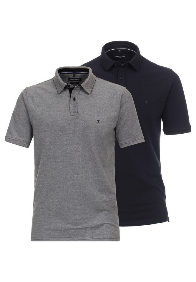 CASAMODA Poloshirt 2er Pack Basic (Spar-Set, 2-tlg) Poloshirt - Baumwolle - Atmungsaktiv - Mit Stretchanteil von CASAMODA