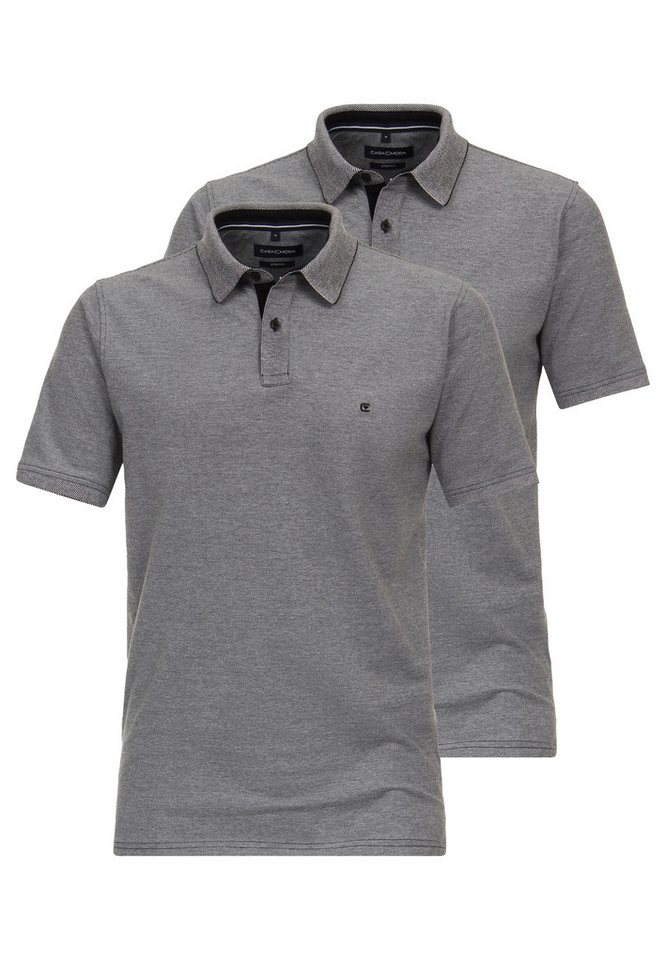 CASAMODA Poloshirt 2er Pack Basic (Spar-Set, 2-tlg) Poloshirt - Baumwolle - Atmungsaktiv - Mit Stretchanteil von CASAMODA
