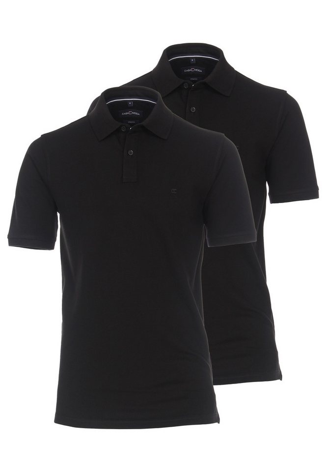 CASAMODA Poloshirt 2er Pack Basic (Spar-Set, 2-tlg) Poloshirt - Baumwolle - Atmungsaktiv - Mit Stretchanteil von CASAMODA