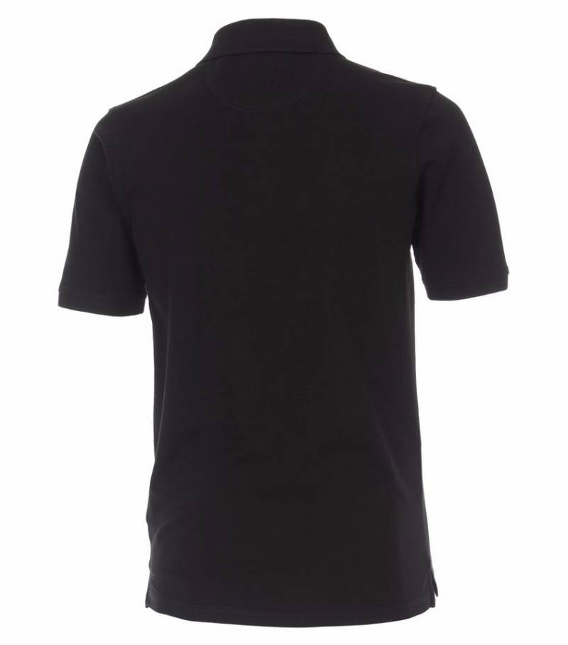 CASAMODA Poloshirt CASAMODA Herren Poloshirt Kurzarm Casual Fit Schwarz von CASAMODA