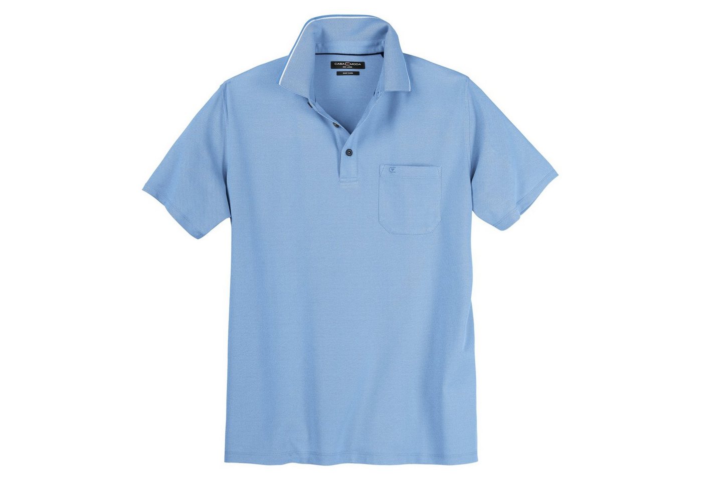 CASAMODA Poloshirt Große Größen Herren Poloshirt easy care hellblau melange CasaModa von CASAMODA