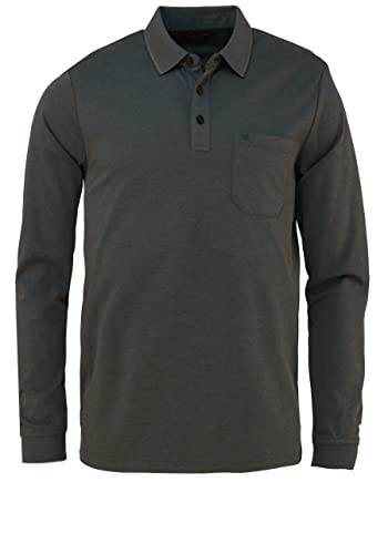 CASAMODA Poloshirt Langarm Polokragen geknöpft Jade Größe X6L von CASAMODA