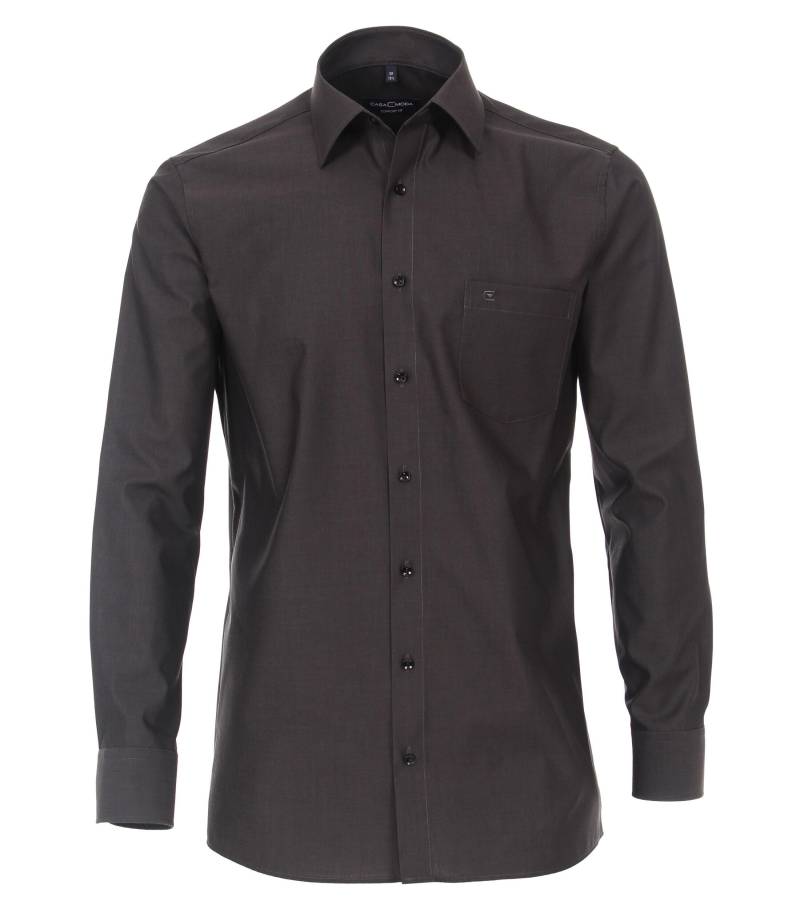 CASAMODA - Popeline Hemd uni 006050 anthrazit - Gr. - 48 von CASAMODA