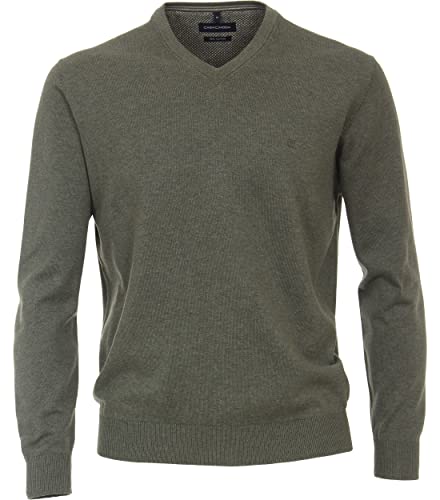 Casa Moda Herren Pullover V-Neck Oliv - M von CASAMODA