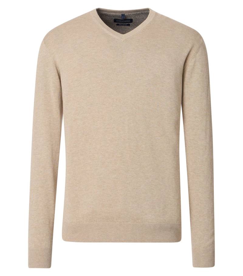 CASAMODA - Pullover mit V-Ausschnitt uni 004430 beige - Gr. - L von CASAMODA