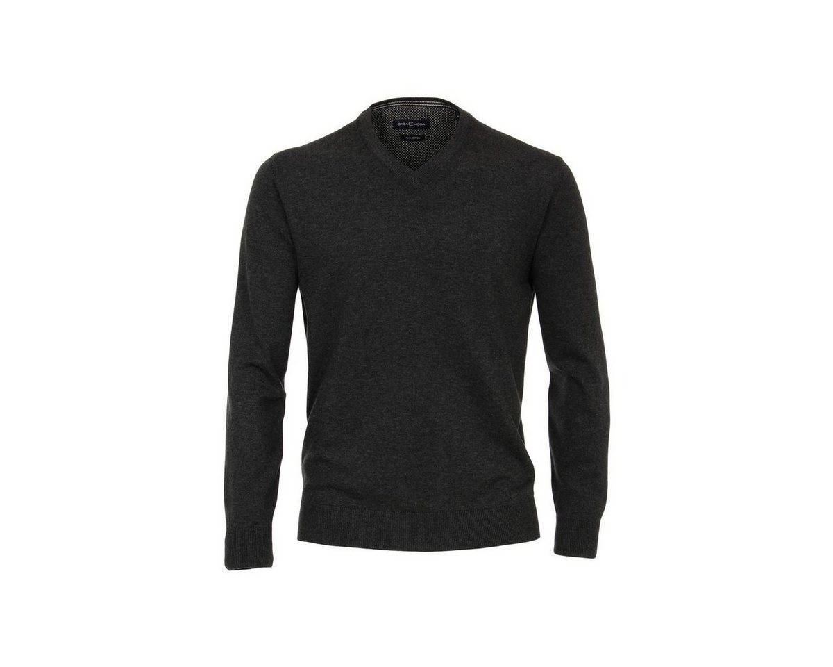 CASAMODA Rundhalspullover V Pullover für Herren in anthrazit (1-tlg) von CASAMODA