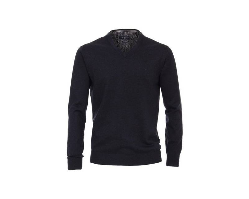 CASAMODA Rundhalspullover V Pullover für Herren in schwarz (1-tlg) von CASAMODA