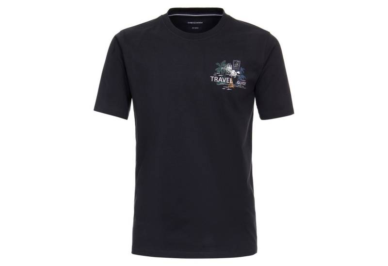 CASAMODA Rundhalsshirt CasaModa XXL T-Shirt dunkelblau Brustprint von CASAMODA