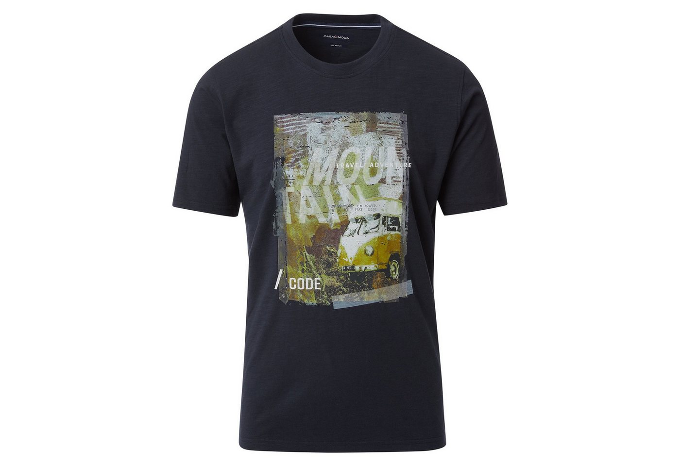 CASAMODA Rundhalsshirt CasaModa T-Shirt XXL dunkelblau modischer Print von CASAMODA