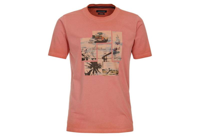 CASAMODA Rundhalsshirt CasaModa T-Shirt Vintage-Print lachs used XXL von CASAMODA