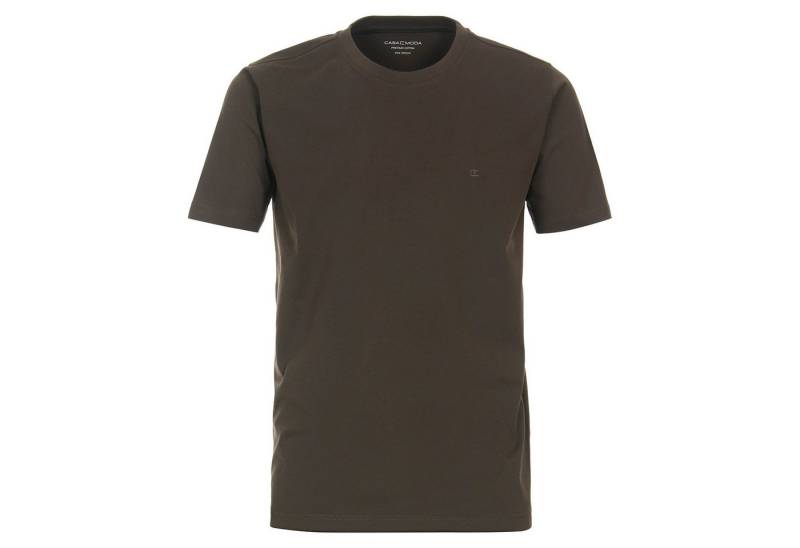 CASAMODA Rundhalsshirt CasaModa Basic T-Shirt Übergröße braun von CASAMODA
