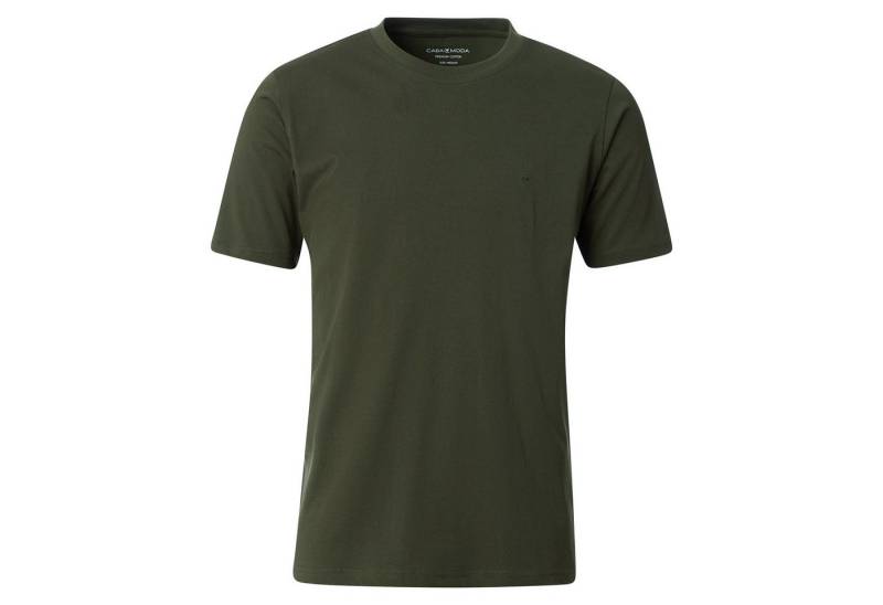 CASAMODA Rundhalsshirt CasaModa Basic T-Shirt dunkeloliv Übergröße von CASAMODA