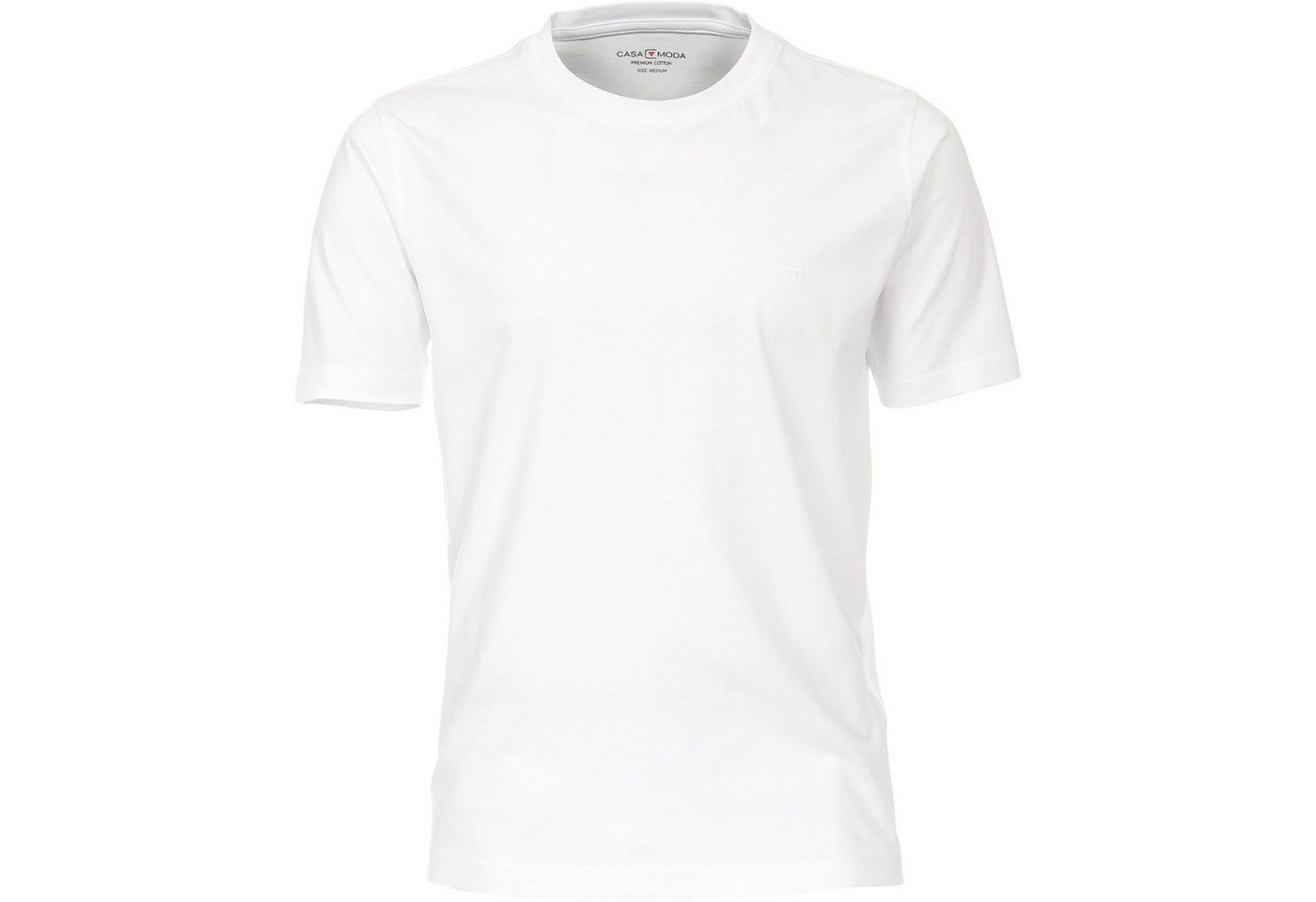 CASAMODA Rundhalsshirt Übergrößen CasaModa Basic T-Shirt weiß von CASAMODA