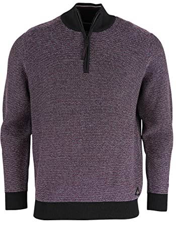 CASAMODA Strick-Troyer Langarm Stehkragen mit Zipper dunkelrot meliert Größe M von CASAMODA