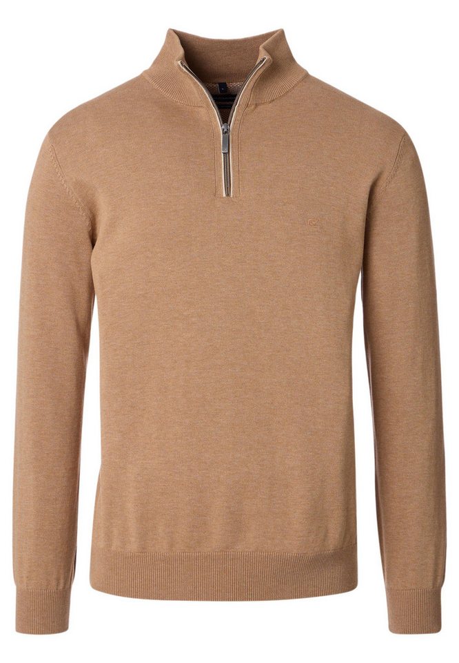 CASAMODA Strickpullover Basic (1-tlg) Troyer - Baumwolle - Atmungsaktiv - Feine, elegante Strickstruktur von CASAMODA