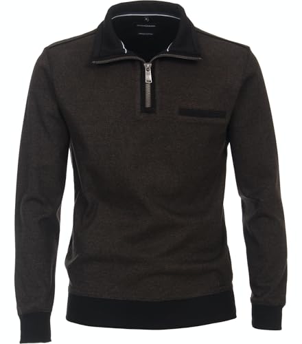 CASAMODA Sweat Troyer Langarm mit Reißverschluss Strick dunkelgrün Größe X6L von CASAMODA