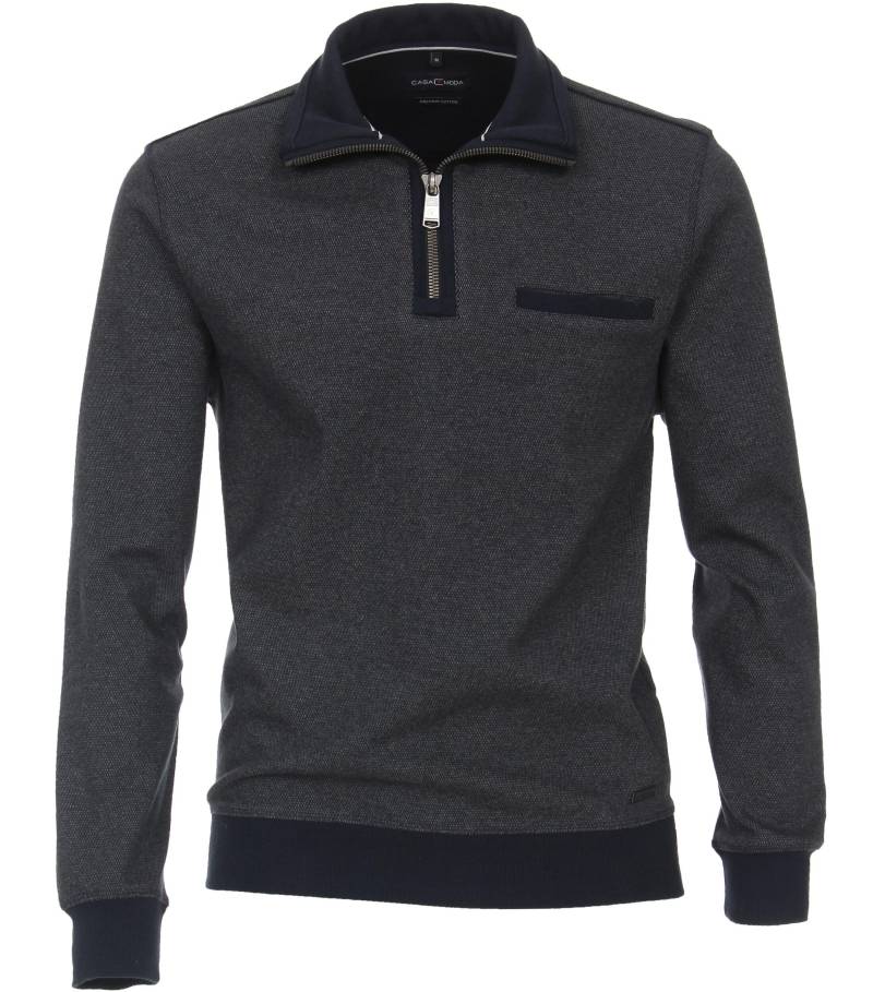 CASAMODA - Sweat-Troyer gemustert blau - Gr. - L von CASAMODA